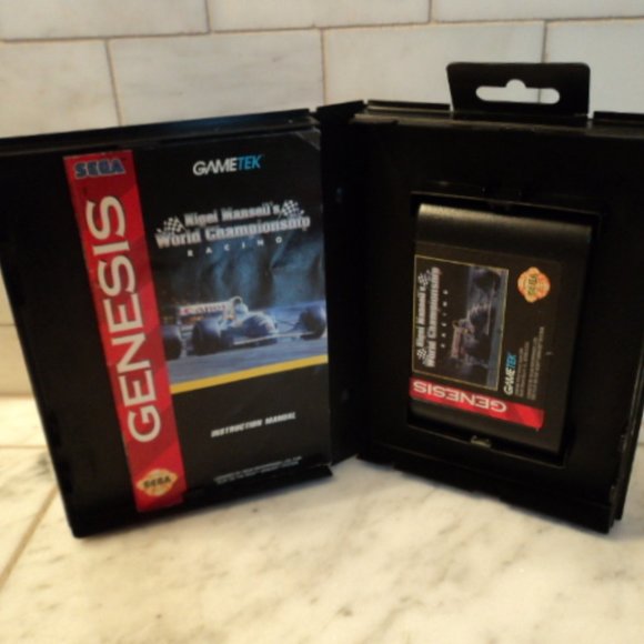 Sega Genesis video game "Nigel Mansell's World Championship Racing" - Picture 2 of 3